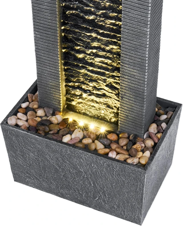 Alt view image 5 of 7 - Freestanding Stone-Look Outdoor Water Fountain