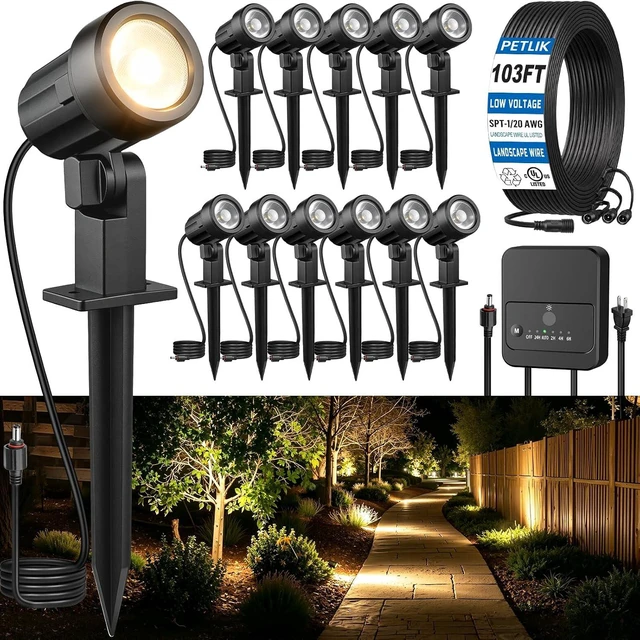 Main image of 12-Pack Plug & Play 3W Warm White Low Voltage Landscape Light Kit