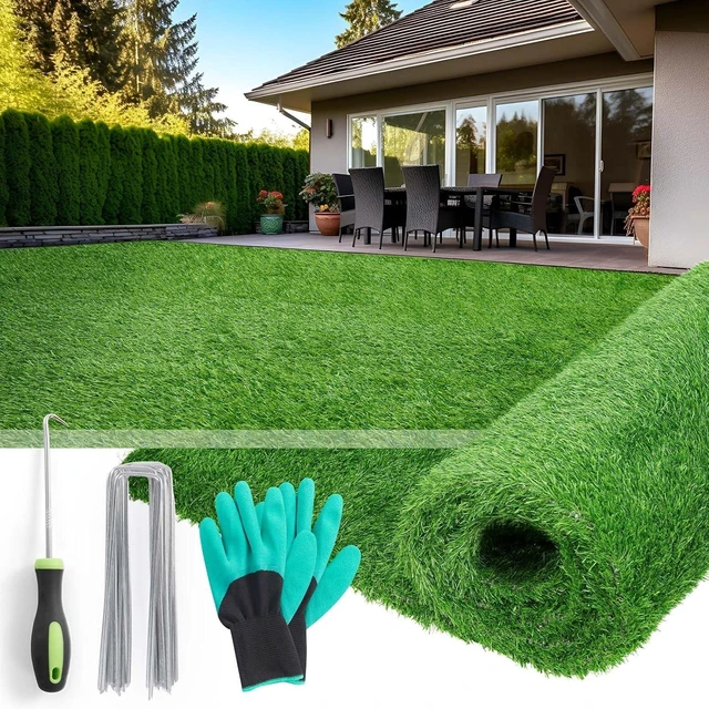 Main image of 3.2x6.5ft Artificial Grass Turf Outdoor with Drainage Holes