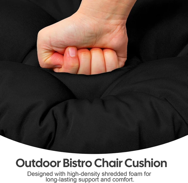 Alt view image 7 of 7 - Set of 4 Round Outdoor Bistro Chair Seat Cushions