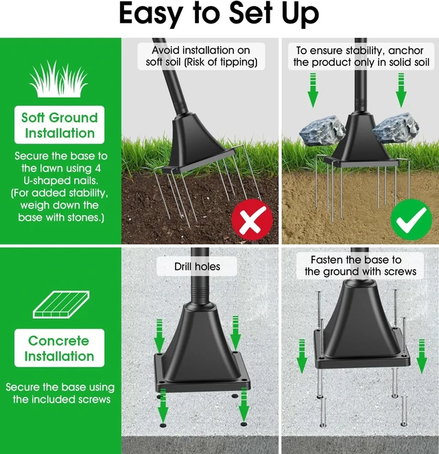 Alt view image 7 of 7 - 68" Solar Lamp Post Lights Outdoor, 2-Pack 2700K Dusk to Dawn Waterproof Posts for Garden, Patio, Lawn, Pathway, Driveway, Front Porch (Warm)