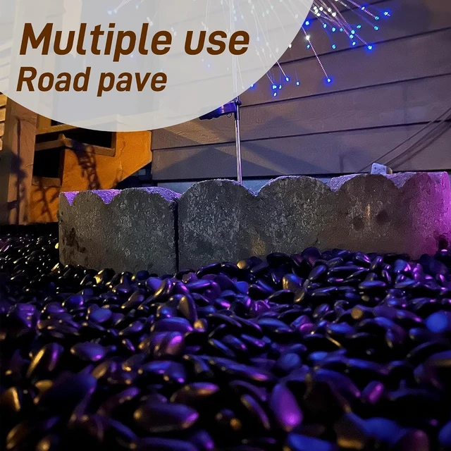 Alt view image 5 of 7 - 45LB Polished Black Pebbles, 1/4" - 3/4" Natural Smooth River Rocks & Decorative Gravel for Vases, Planters, Garden, Indoor Outdoor