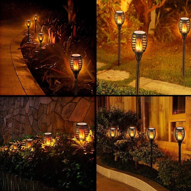 Alt view image 7 of 7 - 12V Low Voltage Torch Landscape Lights Wired Flickering Flame Pathway Torches with Connector, Waterproof for Christmas Yard Decor (8Pack)