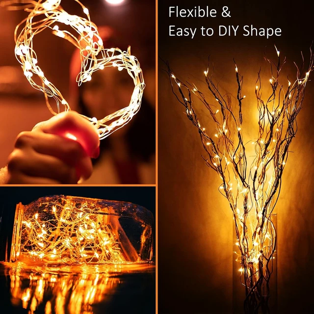 Alt view image 6 of 7 - 264FT 800 LED Waterproof Solar Fairy String Lights Outdoor, 8 Pack with 8 Modes, Warm White for Tree, Garden, Wedding Party Decor
