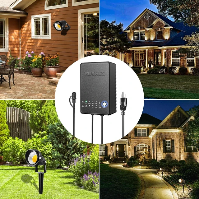 Alt view image 6 of 6 - All-in-One Low Voltage Landscape Lighting Kit 5W 3000K LED Spotlights with Transformer, 120FT Wire & Connectors, Waterproof for Yard, Garden, House, 12Pack