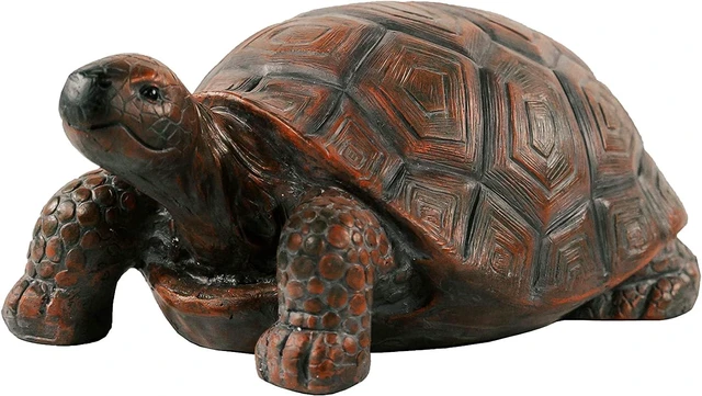 Main image of 21.3" L Brown & Black Concrete/MgO Walking Turtle Statue, Indoor or Outdoor Garden Décor