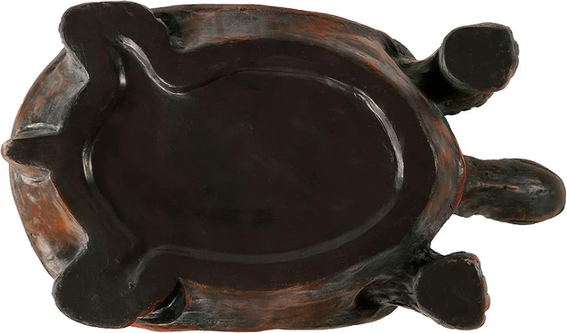 Alt view image 2 of 7 - 21.3" L Brown & Black Concrete/MgO Walking Turtle Statue, Indoor or Outdoor Garden Décor