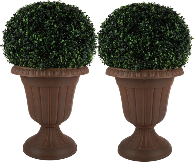 Main image of 2-Pack 16x18-Inch Brown Flower Pots, Outdoor Planter