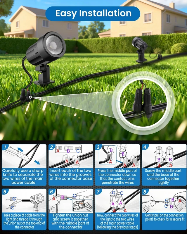 Alt view image 5 of 7 - 4-Pack All-in-One Dusk to Dawn Low Voltage Landscape Lighting Kit