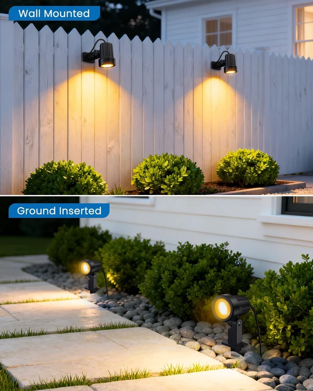 Alt view image 7 of 7 - 4-Pack All-in-One Dusk to Dawn Low Voltage Landscape Lighting Kit