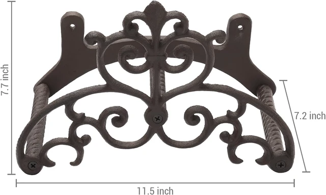 Alt view image 5 of 7 - Heavy Duty Brown Cast Iron Outdoor Garden Water Hose Hanger