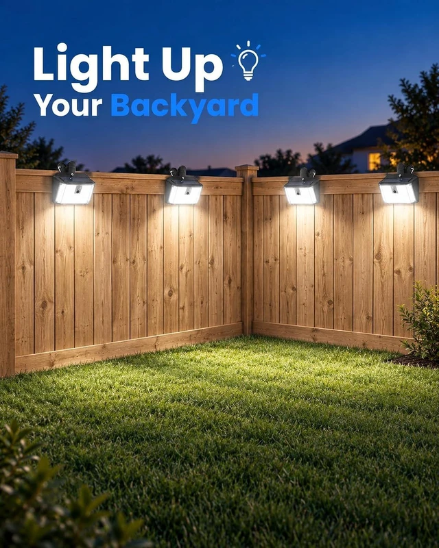 Alt view image 4 of 7 - 176 LED Clip-On Solar Fence Lights Outdoor with Motion Sensor