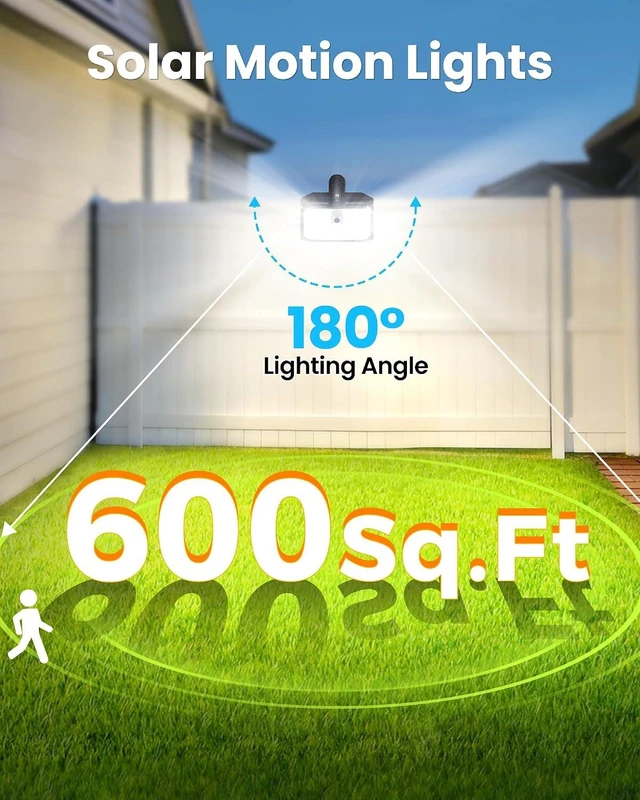Alt view image 5 of 7 - 176 LED Clip-On Solar Fence Lights Outdoor with Motion Sensor