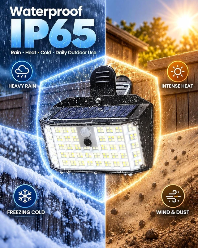 Alt view image 7 of 7 - 176 LED Clip-On Solar Fence Lights Outdoor with Motion Sensor