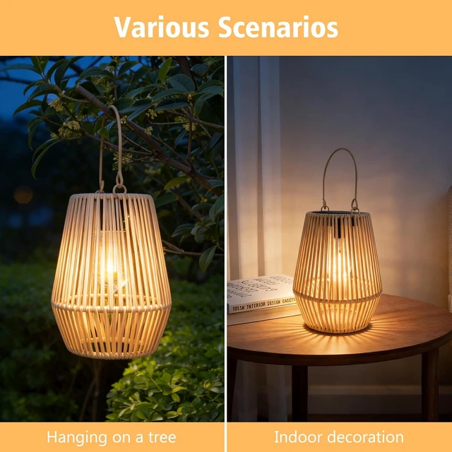 Alt view image 7 of 7 - 2PCS Waterproof Solar Lanterns Outdoor Garden Gifts for Women Mom Grandma