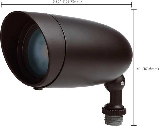 Alt view image 6 of 6 - LED Landscape Spotlight Outdoor Flood Light, 3000K Bronze, 62/1205