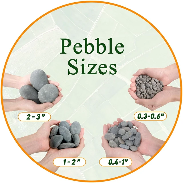 Alt view image 2 of 7 - 45 LB Natural River Rocks 0.3-0.6 Inch Mexican Beach Pebbles, Unpolished Bulk Stones for Landscaping, Garden Paving, Walkways, Grey
