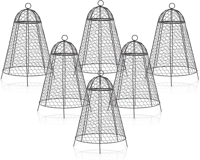Main image of Garden Cloches Chicken Wire Cages to Protect Plants from Animals, Outdoor