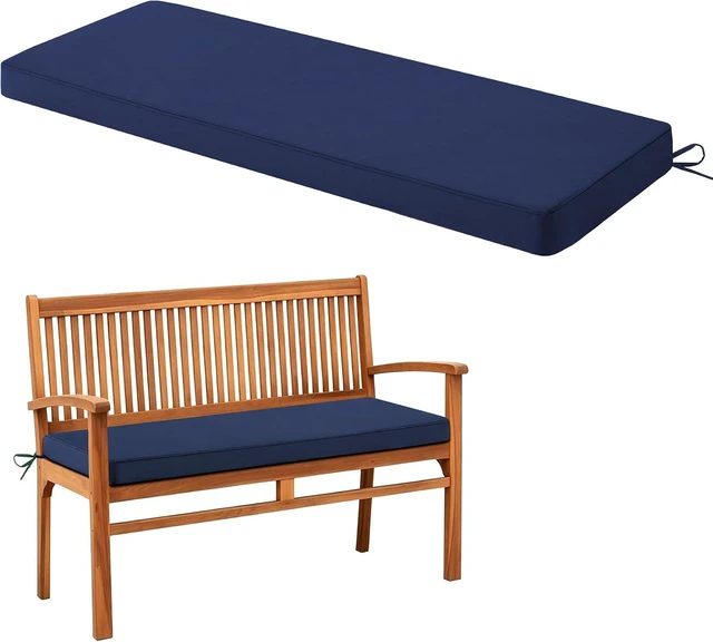 Main image of 48x18 Inch Waterproof Outdoor Bench Cushion Fade Resistant Patio Pad for Garden Swing, Porch Sofa, Settee, Navy Blue