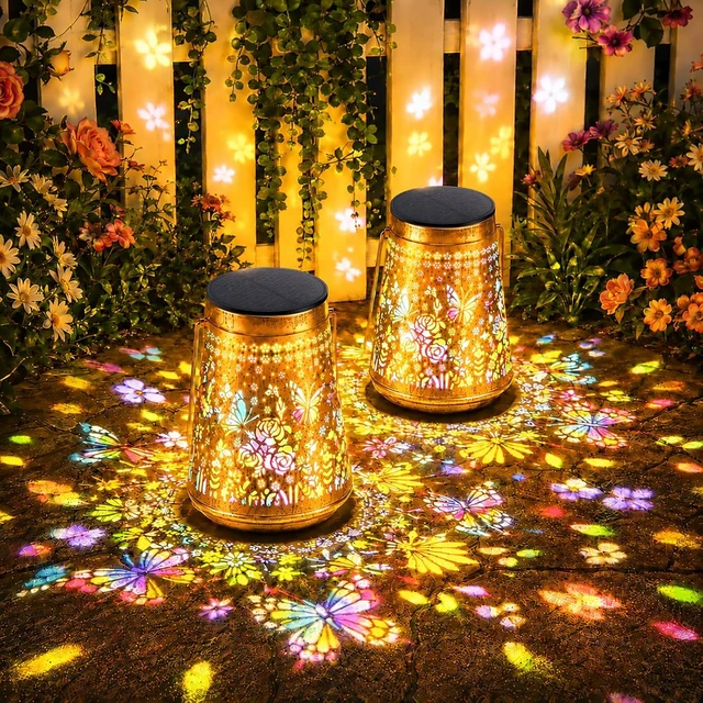 Alt view image 2 of 7 - Colorful Waterproof Solar Lanterns Outdoor Yard Decor Gifts for Mom