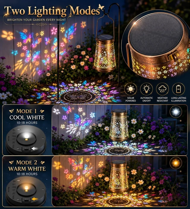 Alt view image 4 of 7 - Colorful Waterproof Solar Lanterns Outdoor Yard Decor Gifts for Mom