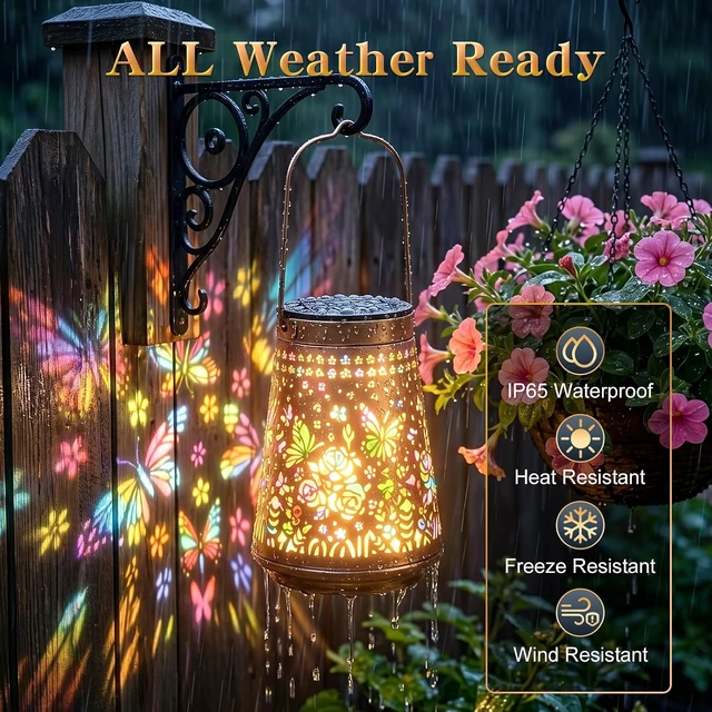 Alt view image 5 of 7 - Colorful Waterproof Solar Lanterns Outdoor Yard Decor Gifts for Mom