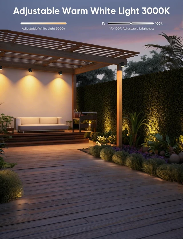 Alt view image 5 of 7 - RGBW Landscape Spotlights with APP Control, 8 Pack