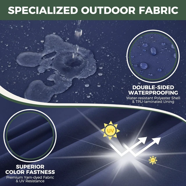Alt view image 2 of 7 - Waterproof & Fade Resistant Outdoor Patio Chair Cushions
