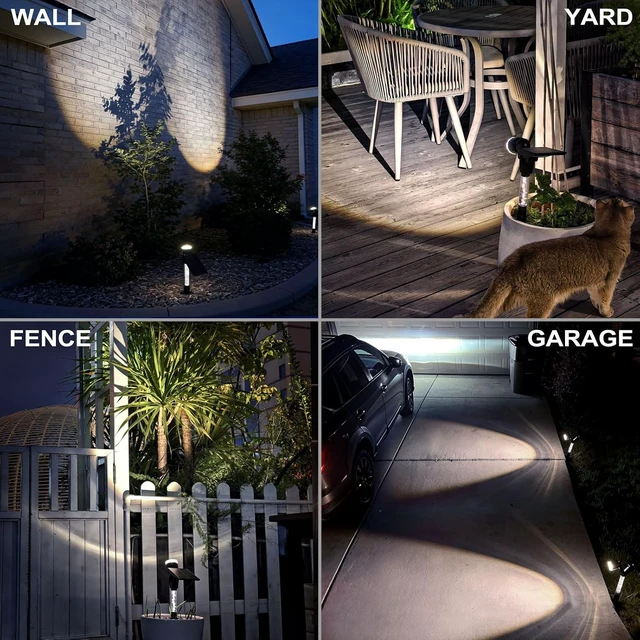 Alt view image 5 of 7 - 4 Pack Waterproof Solar Spot Lights Outdoor White Lens LED