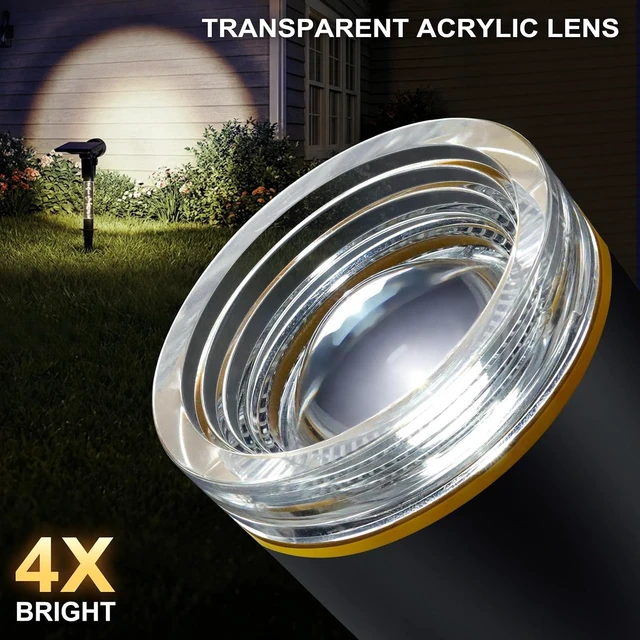 Alt view image 4 of 7 - 4 Pack Waterproof Solar Spot Lights Outdoor White Lens LED