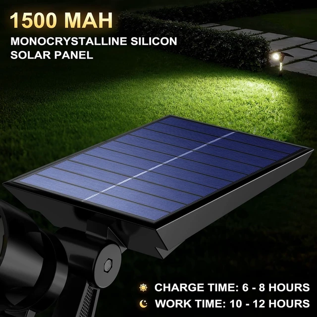 Alt view image 7 of 7 - 4 Pack Waterproof Solar Spot Lights Outdoor White Lens LED