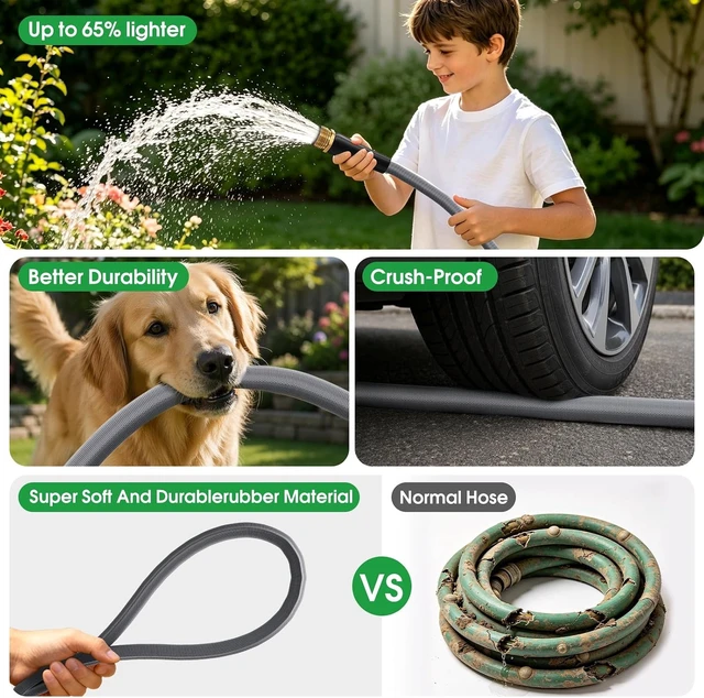 Alt view image 4 of 7 - 75 Ft Non-Expanding Kink-Free Garden Water Hose