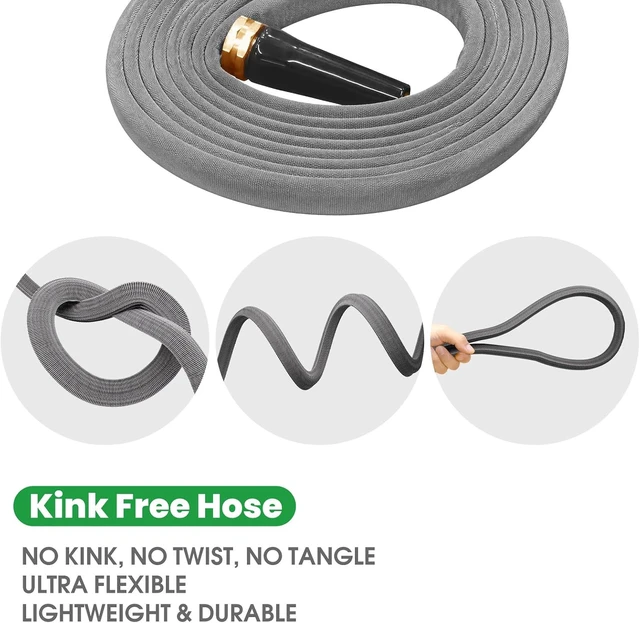 Alt view image 7 of 7 - 75 Ft Non-Expanding Kink-Free Garden Water Hose