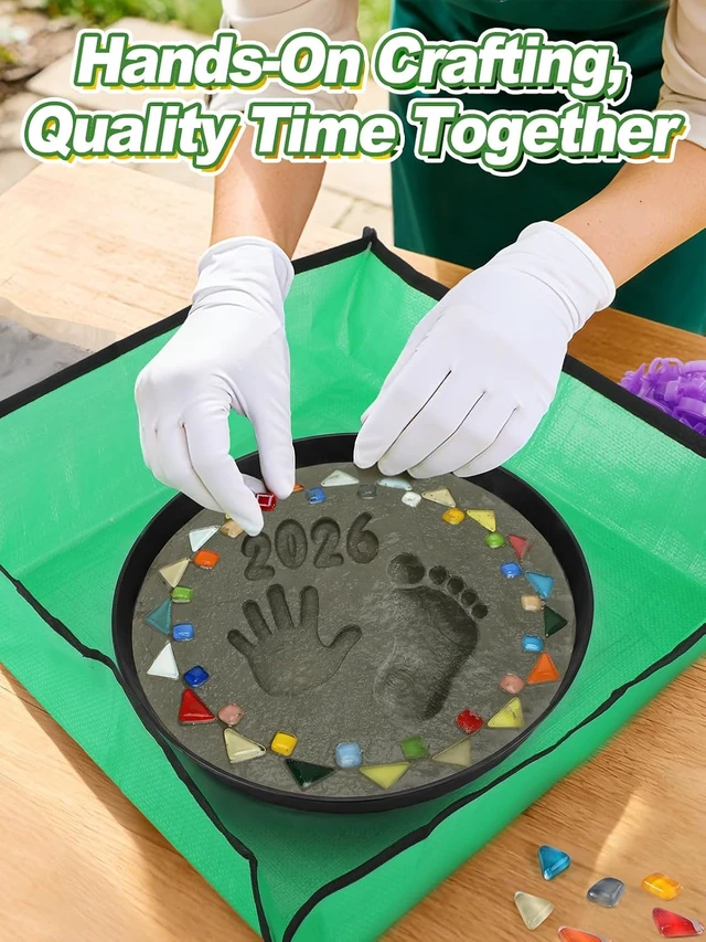 Alt view image 5 of 7 - 10 In Round Stepping Stone Garden Kit DIY Craft for Kids & Family Gifts