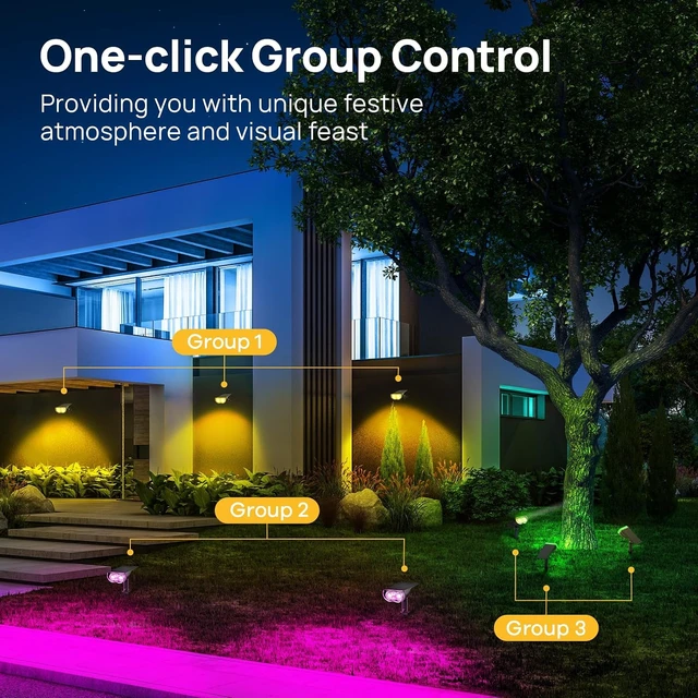 Alt view image 7 of 7 - SL5 Smart Solar Lights with Motion Sensor Halloween Outdoor Lights