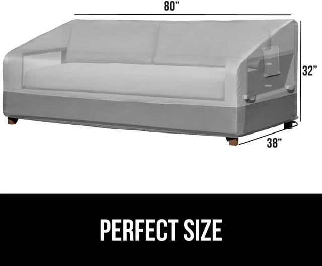 Alt view image 6 of 7 - 80 Inch Silver Waterproof Outdoor Patio Sofa Cover