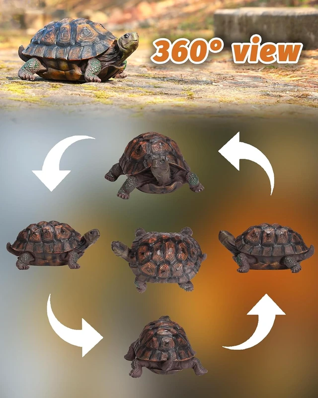 Alt view image 5 of 7 - Resin Tortoise Turtle Statue Indoor/Outdoor Garden Sculpture & Yard Lawn Ornament, Home Decor (Large)