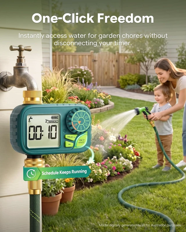 Alt view image 6 of 7 - Garden Water Hose Brass Sprinkler Timer