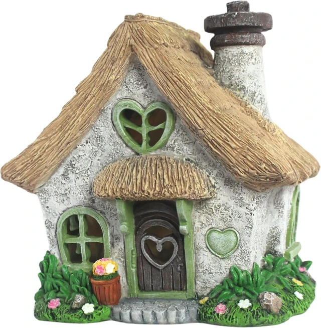 Main image of 7.56" High Green Solar Fairy House for Outdoors