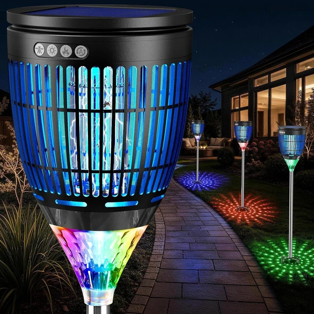 Main image of Allin1 Solar Bug Zapper Outdoor Electric Mosquito Killer Insect Trap