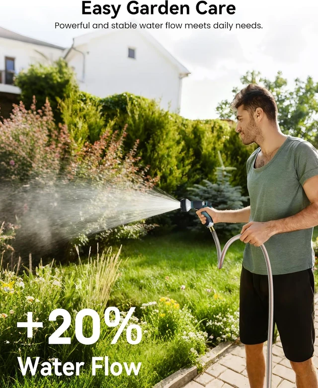 Alt view image 4 of 7 - 1/2 Inch x 100 Ft Retractable Garden Hose Reel with Automatic Slow Rewind