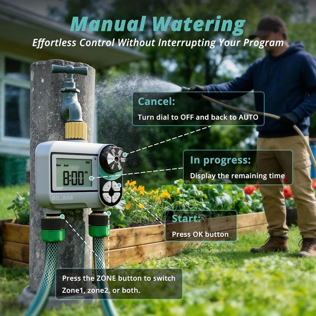 Alt view image 4 of 7 - Programmable Brass Sprinkler Timer for Garden Water Hose