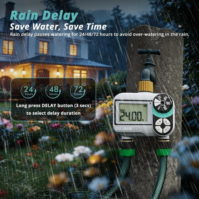 Alt view image 5 of 7 - Programmable Brass Sprinkler Timer for Garden Water Hose