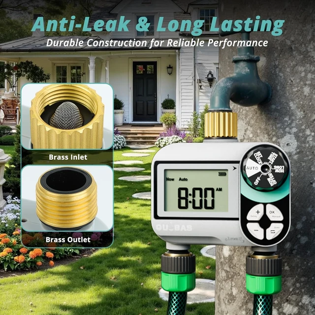 Alt view image 6 of 7 - Programmable Brass Sprinkler Timer for Garden Water Hose