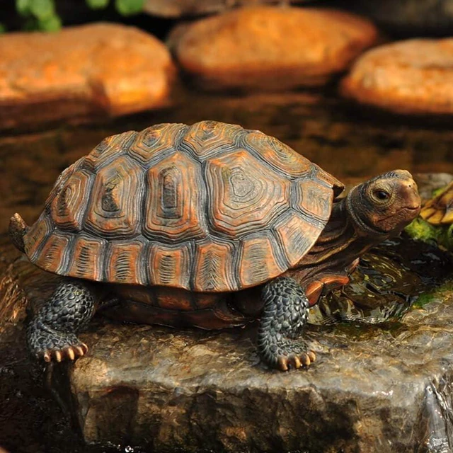 Main image of Polyresin Tortoise Statue, 12 9/10" x 9 2/5" x 5 1/2" 1 Pc
