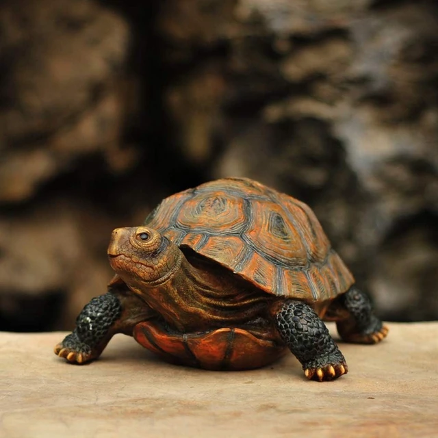 Alt view image 4 of 6 - Polyresin Tortoise Statue, 12 9/10" x 9 2/5" x 5 1/2" 1 Pc