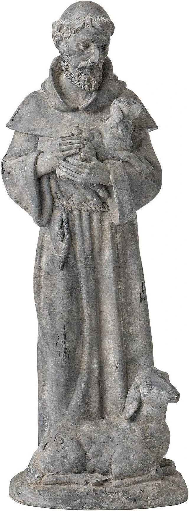 Main image of 15.2 Inch Vintage St Francis Garden Statue Resin Patron of Animals Figurine with Sheep for Garden Decor