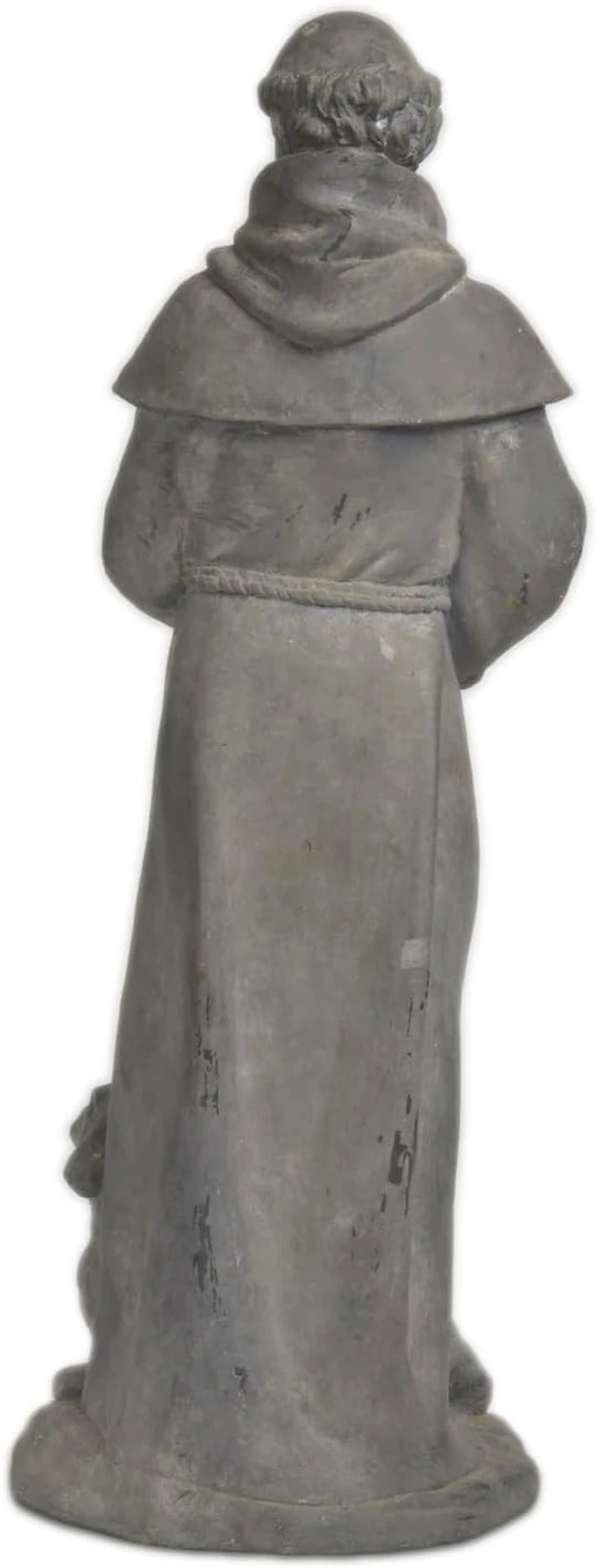 Alt view image 3 of 7 - 15.2 Inch Vintage St Francis Garden Statue Resin Patron of Animals Figurine with Sheep for Garden Decor