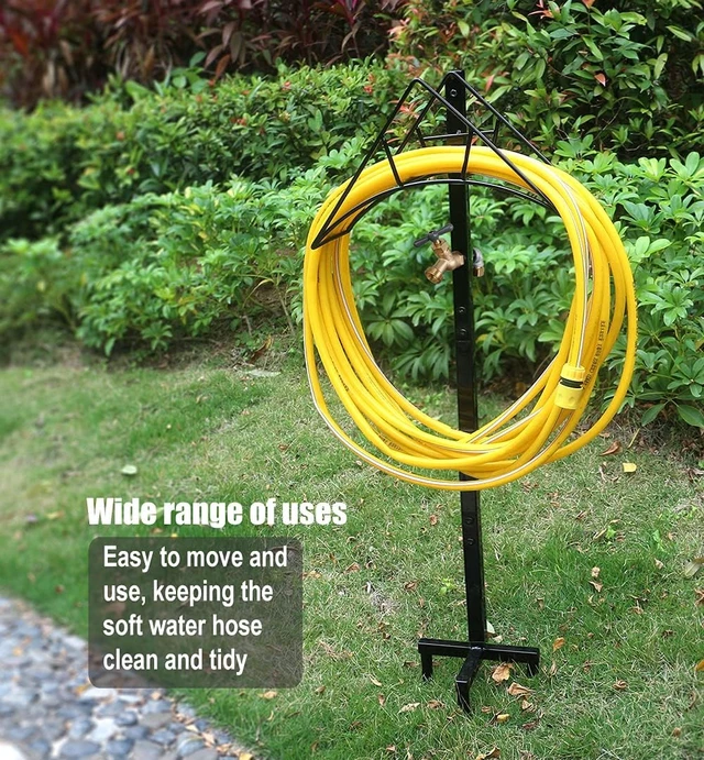 Alt view image 5 of 7 - Freestanding Garden Hose Holder Stand with Brass Spigot Faucet