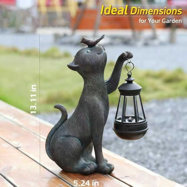 Alt view image 2 of 7 - Solar Outdoor Cat Statues Garden Decor